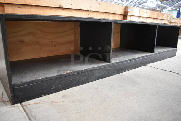 Black Wooden Bench. 85x20x17. (greenhouse) - Image 2 of 3