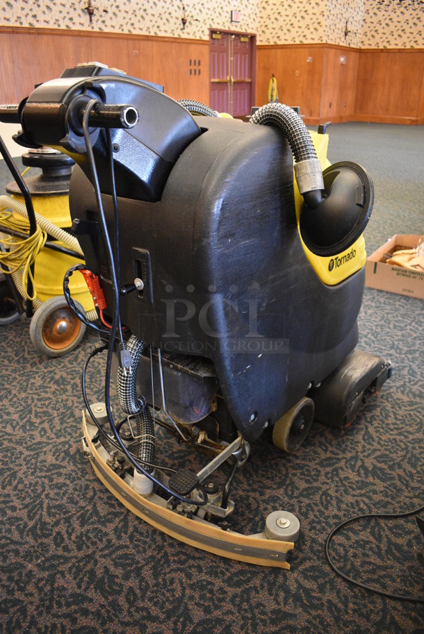 Tornado Yellow and Black Commercial Floor Cleaning Machine. 35x40x43. Unit Was In Working Condition When Restaurant Closed. (ballroom) - Image 7 of 9