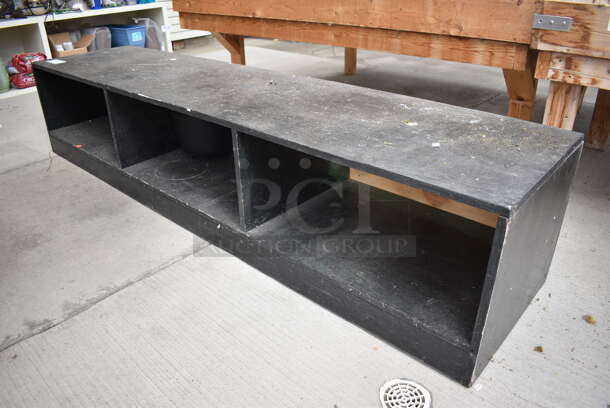 Black Wooden Bench. 85x20x17. (greenhouse) - Image 3 of 3