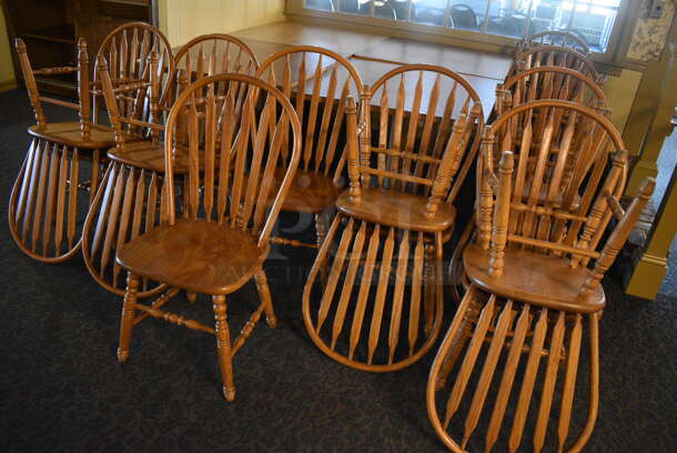 4 Wooden Tables w/ 16 Wooden Dining Chairs. 36x36x30. 18x17.5x37.5. 4 Times Your Bid! (main dining room) - Image 4 of 4