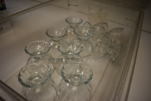 10 Footed Bowls in Clear Bin. 5x5x4.5. 10 Times Your Bid! (icing kitchen) - Image 3 of 4