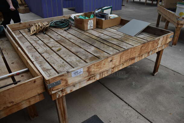 Wooden Stands w/ Contents Including Books. BUYER MUST REMOVE. 72.5x72.5x28.5. (greenhouse) - Image 2 of 7