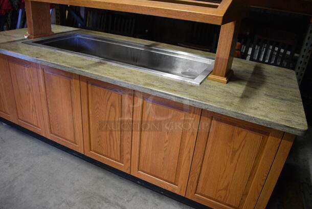 Wood Pattern Buffet Table. 102x42x101. (warehouse) - Image 5 of 5