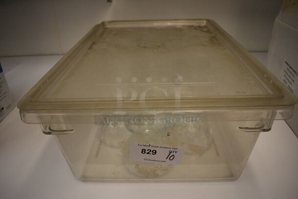 10 Footed Bowls in Clear Bin. 5x5x4.5. 10 Times Your Bid! (icing kitchen) - Image 4 of 4