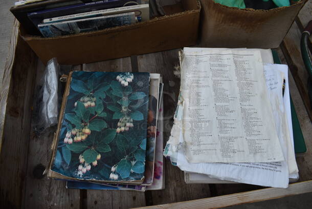 Wooden Stands w/ Contents Including Books. BUYER MUST REMOVE. 72.5x72.5x28.5. (greenhouse) - Image 4 of 7