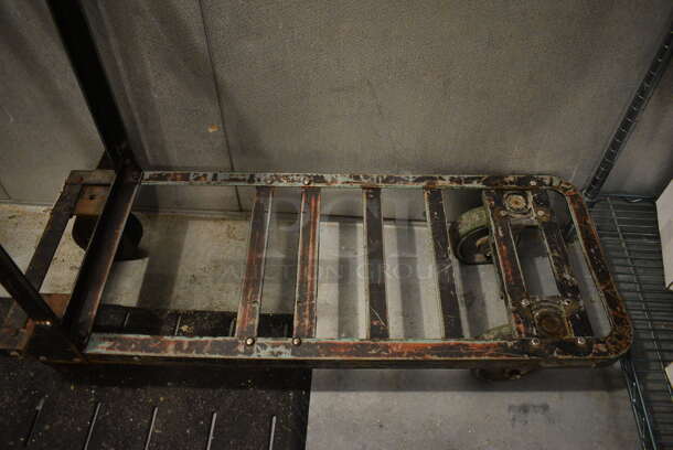 Metal Commercial Cart w/ Push Handle on Commercial Casters. 17x48x37. (kitchen) - Image 2 of 3