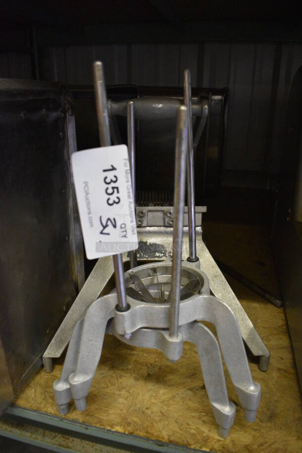 3 Various Countertop Items; 2 Wedger Pieces and Lettuce Head Cutter. Includes 9x9x15. 3 Times Your Bid! (warehouse)