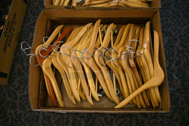ALL ONE MONEY! Lot of 4 Boxes of Various Hangers! Includes 17x1x9. (ballroom) - Image 2 of 6