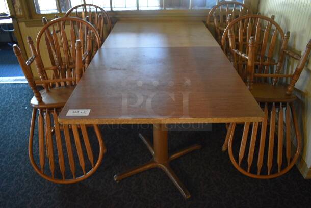 2 Wooden Tables w/ 8 Wooden Dining Chairs. 36x36x30. 18x17.5x37.5. 2 Times Your Bid! (main dining room) - Image 4 of 5