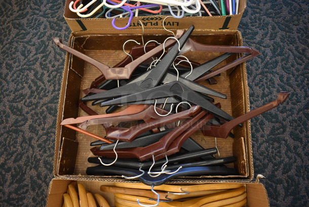 ALL ONE MONEY! Lot of 4 Boxes of Various Hangers! Includes 17x1x9. (ballroom) - Image 4 of 6