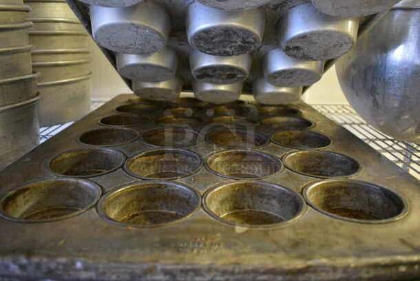 3 Various Metal Muffin Baking Pans; 24 Cup and 12 Cup. 15.5x20.5x2, 18x26x1.5. 3 Times Your Bid! (bakery kitchen) - Image 3 of 3