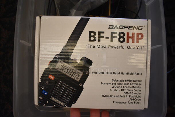 ALL ONE MONEY! Lot of 2 Boxes w/ 4 Motorola Model DB40-16042100CF Charging Bases, 14 Table Beepers, Handheld Radio. (ballroom) - Image 5 of 6