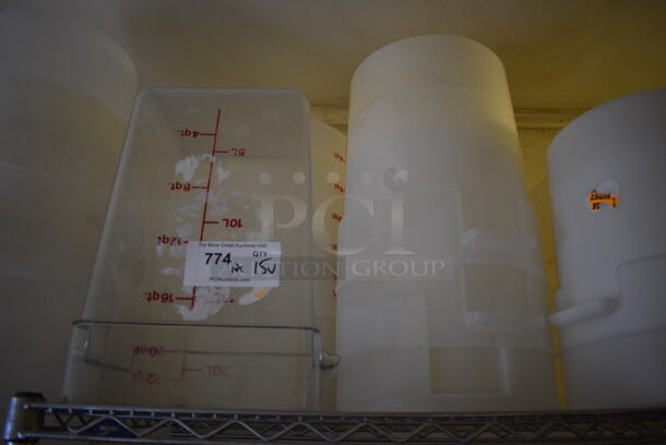 ALL ONE MONEY! Lot of 15 Various Poly Containers! Includes 11x12x16. (bakery kitchen) - Image 2 of 4