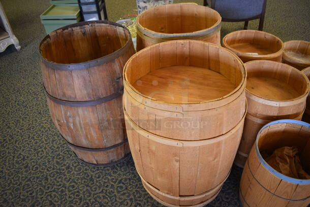 ALL ONE MONEY! Lot of 12 Various Barrels. Includes 21x21x30. (yellow clothing store) - Image 3 of 4