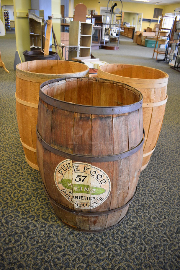 ALL ONE MONEY! Lot of 12 Various Barrels. Includes 21x21x30. (yellow clothing store) - Image 4 of 4