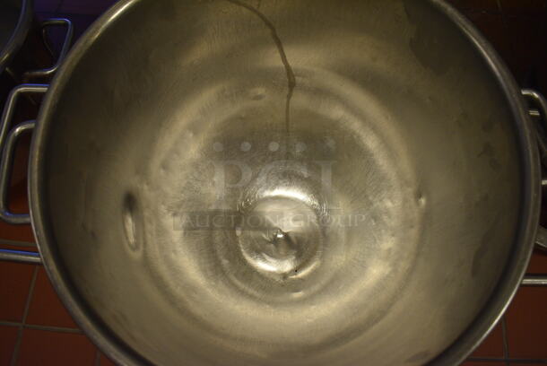 Hobart VMLH60 Stainless Steel Commercial 60 Quart Mixing Bowl on Metal Bowl Dolly. 28x19.5x21. (bakery kitchen) - Image 4 of 6