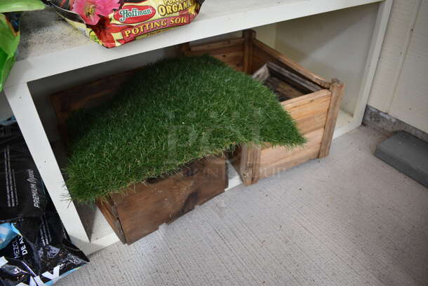 ALL ONE MONEY! Two Shelf Lot of Various Items Including Bonsai Mix, Potting Soil! BUYER MUST REMOVE. Each Shelf: 167x12. (greenhouse) - Image 9 of 12