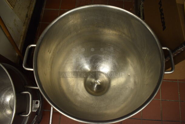 Hobart VMLH60 Stainless Steel Commercial 60 Quart Mixing Bowl on Metal Bowl Dolly. 23x19x27.5. (bakery kitchen) - Image 3 of 5