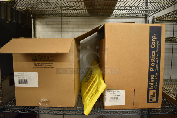 Chrome Finish 3 Tier Shelving Unit w/ Contents! BUYER MUST DISMANTLE. PCI CANNOT DISMANTLE FOR SHIPPING. PLEASE CONSIDER FREIGHT CHARGES. 48x24x87. (bakery kitchen) - Image 2 of 4