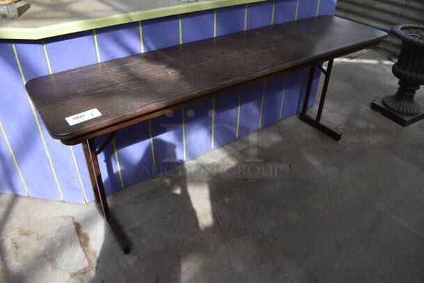 Wood Pattern Table. 72x18x29. (greenhouse)