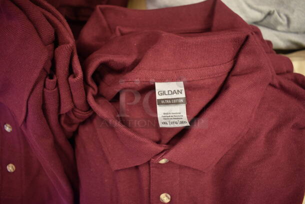 Folding Table w/ Shirts. 96x30x29. (yellow clothing store) - Image 5 of 6