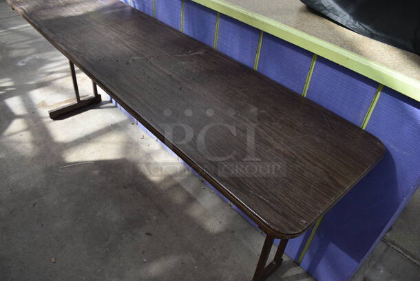Wood Pattern Table. 72x18x29. (greenhouse) - Image 4 of 4