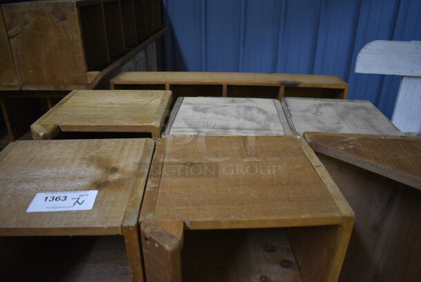 ALL ONE MONEY! Lot of 7 Various Wooden Shelves! Includes 58x13x14. (warehouse) - Image 3 of 3