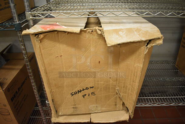 Chrome Finish 4 Tier Shelving Unit w/ Contents! BUYER MUST DISMANTLE. PCI CANNOT DISMANTLE FOR SHIPPING. PLEASE CONSIDER FREIGHT CHARGES. 60x24x74. (bakery kitchen) - Image 2 of 5