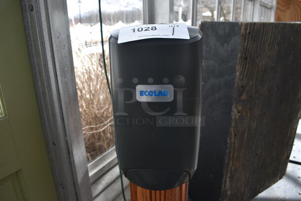 Wooden Stand w/ Hand Sanitizer Dispensers. 27x27x49. (greenhouse) - Image 3 of 4