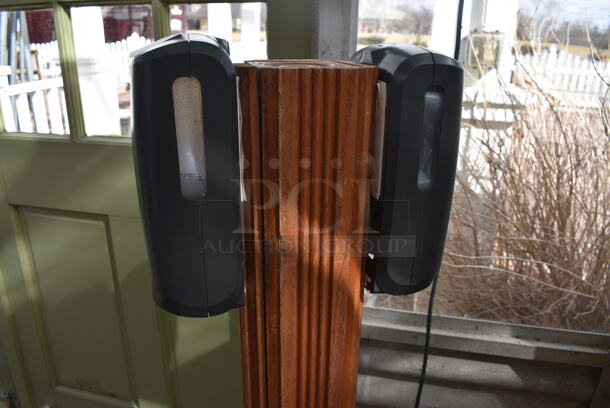 Wooden Stand w/ Hand Sanitizer Dispensers. 27x27x49. (greenhouse) - Image 4 of 4