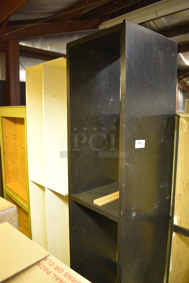 ALL ONE MONEY! Lot of 4 Various Wooden Shelving Units! Includes 17x27x75. (warehouse) - Image 1 of 3