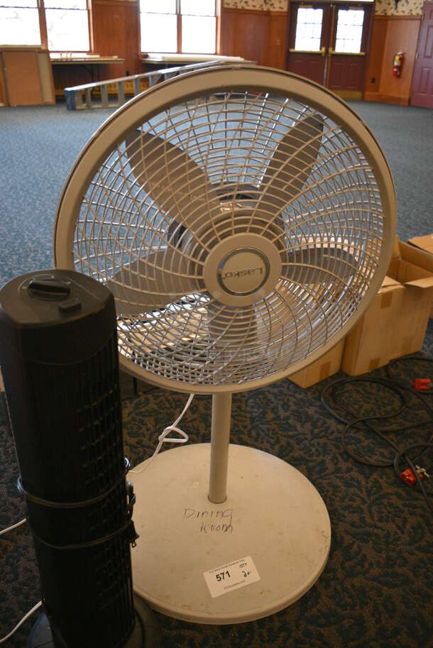 2 Floor Style Fans Including Lasko. 21x21x38, 10x10x28. 2 Times Your Bid! (ballroom) - Image 3 of 4