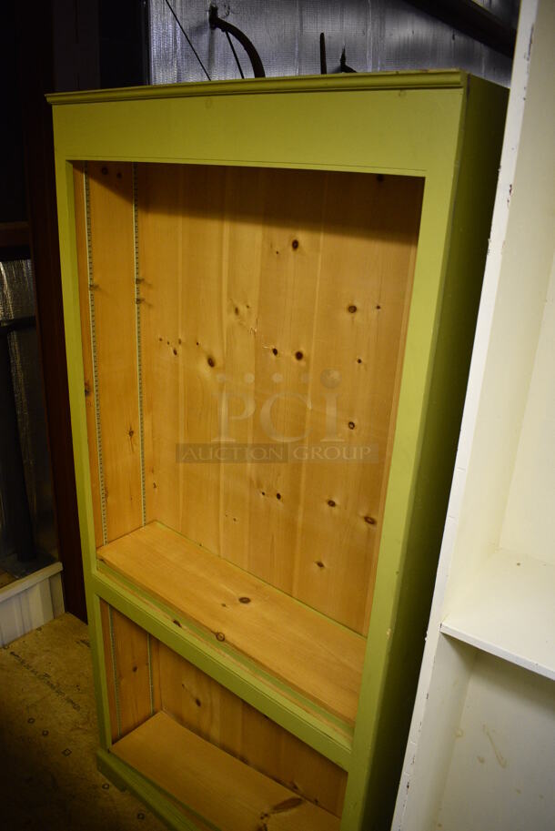 ALL ONE MONEY! Lot of 4 Various Wooden Shelving Units! Includes 17x27x75. (warehouse) - Image 2 of 3