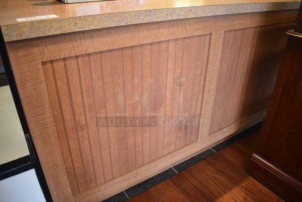 Wood Pattern Counter w/ Stone Pattern Countertop. BUYER MUST REMOVE. 62x32x34. (gift shop) - Image 2 of 4