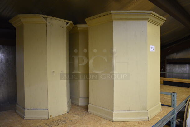 ALL ONE MONEY! Lot of 3 Wooden Pedestals! Includes 30x24x36. (warehouse) - Image 1 of 4
