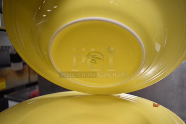 15 Fiestaware Ceramic Plates; 7 Yellow and 8 Orange. 12x12x1.5. 15 Times Your Bid! (kitchen) - Image 4 of 4