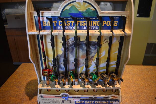 ALL ONE MONEY! Lot of 2 Stands of Bait Cast Fishing Pole Lighters! 14.5". (gift shop) - Image 3 of 4