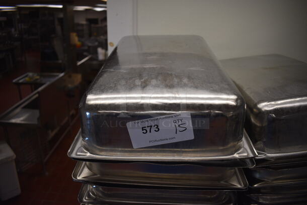 15 Stainless Steel Full Size Drop In Bins. 1/1x4. 15 Times Your Bid! (drop in bin kitchen) - Image 3 of 3