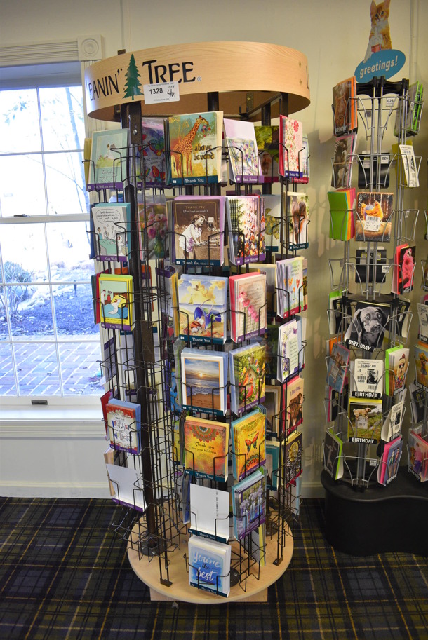 4 Various Racks w/ Contents Including Cards. Includes 27x27x75. 4 Times Your Bid! (blue retail store) - Image 2 of 5