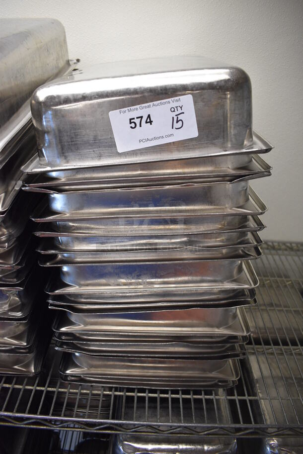 15 Stainless Steel Full Size Drop In Bins. 1/1x4. 15 Times Your Bid! (drop in bin kitchen) - Image 1 of 3