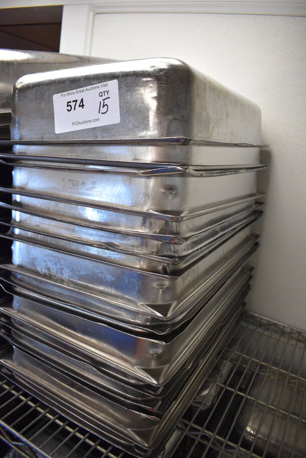 15 Stainless Steel Full Size Drop In Bins. 1/1x4. 15 Times Your Bid! (drop in bin kitchen) - Image 2 of 3