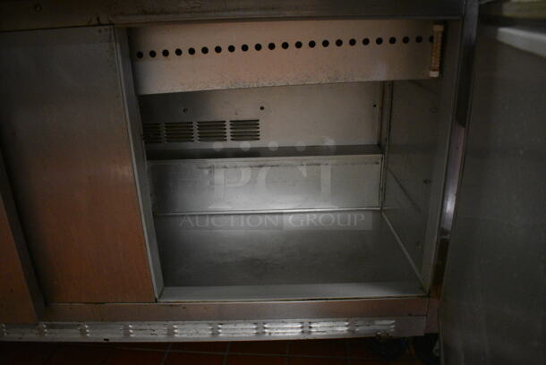 Beverage Air Model SP60-24M Stainless Steel Commercial Sandwich Salad Prep Table Bain Marie Mega Top w/ Cutting Board on Commercial Casters. 115 Volts, 1 Phase. 60x36.5x46. Unit Was In Working Condition When Restaurant Closed. (kitchen) - Image 5 of 7