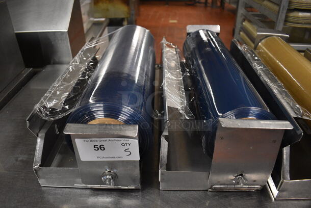 4 Various Rolls of Plastic Wrap in Stainless Steel Holders. Includes 22x9x8. 4 Times Your Bid! (kitchen) - Image 2 of 4