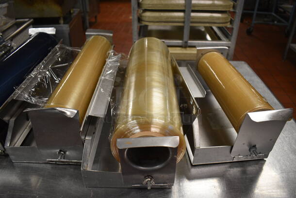 4 Various Rolls of Plastic Wrap in Stainless Steel Holders. Includes 22x9x8. 4 Times Your Bid! (kitchen) - Image 3 of 4