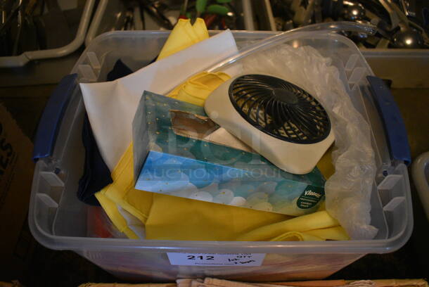 ALL ONE MONEY! Lot of Basket and Clear Bin w/ Various Fabrics! (buffet) - Image 3 of 4