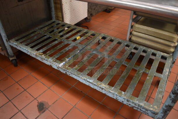 Stainless Steel Commercial Table w/ Metal Dunnage Rack Style Under Shelf on Commercial Casters. Does Not Include Contents. 60x30x35. (kitchen) - Image 3 of 3