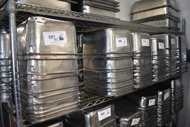35 Stainless Steel Half Size Drop In Bins. 1/2x6. 35 Times Your Bid! (drop in bin kitchen) - Image 3 of 3