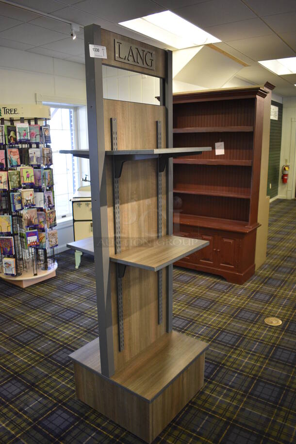 Wood Pattern Rack. 24x24x80. (blue retail store) - Image 3 of 4