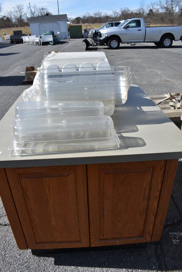 ALL ONE MONEY! Pallet Lot Counter and Poly Bins. 48x42x34.5. (warehouse) - Image 1 of 4