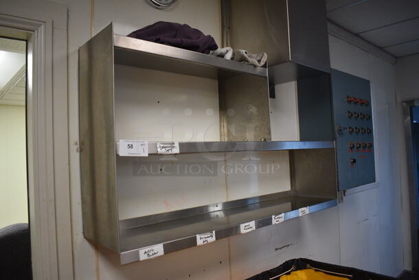 Stainless Steel Commercial 3 Tier Wall Mount Shelving Unit. BUYER MUST REMOVE. 54x12x30. (kitchen) - Image 2 of 3